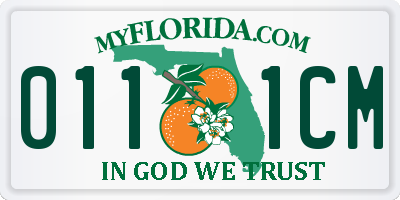 FL license plate 0111CM