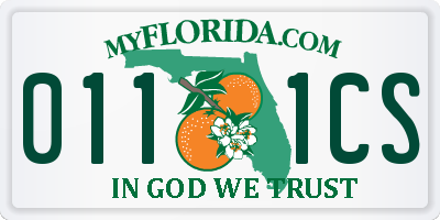 FL license plate 0111CS