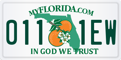 FL license plate 0111EW