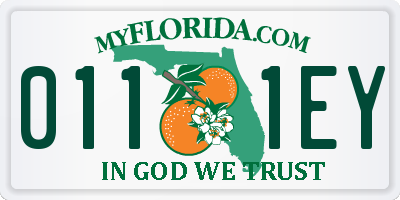 FL license plate 0111EY