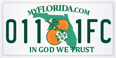 FL license plate 0111FC