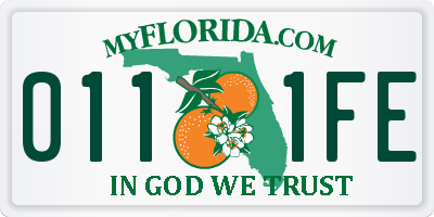 FL license plate 0111FE