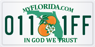 FL license plate 0111FF