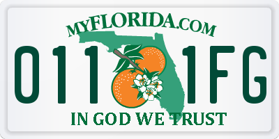 FL license plate 0111FG