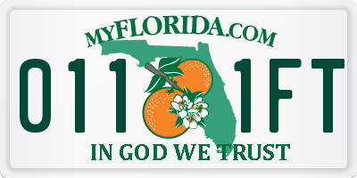 FL license plate 0111FT