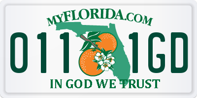FL license plate 0111GD