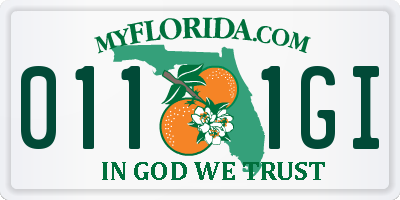 FL license plate 0111GI