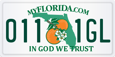 FL license plate 0111GL