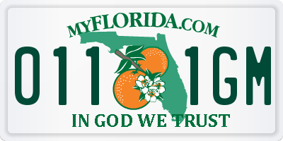 FL license plate 0111GM