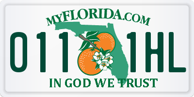 FL license plate 0111HL