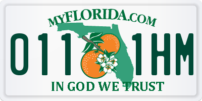 FL license plate 0111HM