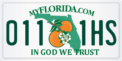 FL license plate 0111HS