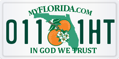 FL license plate 0111HT