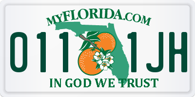 FL license plate 0111JH
