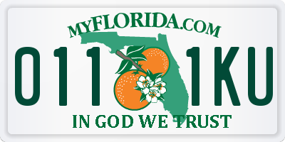 FL license plate 0111KU