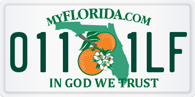 FL license plate 0111LF
