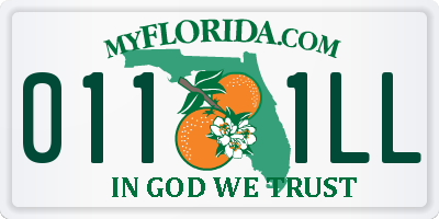 FL license plate 0111LL