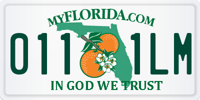 FL license plate 0111LM