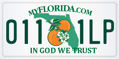 FL license plate 0111LP