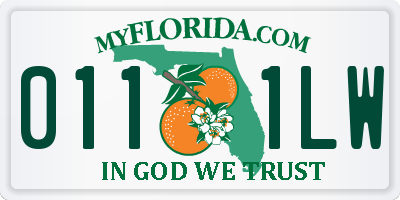 FL license plate 0111LW