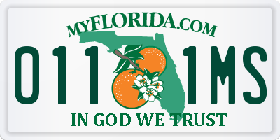 FL license plate 0111MS