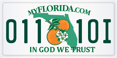 FL license plate 0111OI