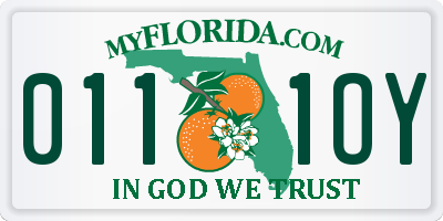 FL license plate 0111OY