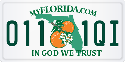 FL license plate 0111QI