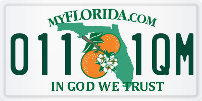 FL license plate 0111QM