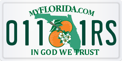 FL license plate 0111RS