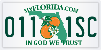 FL license plate 0111SC