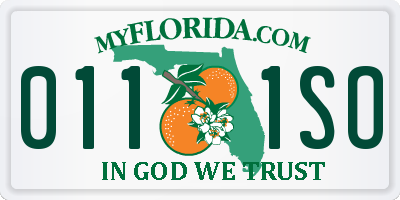 FL license plate 0111SO
