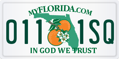 FL license plate 0111SQ