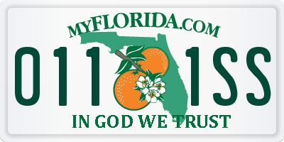FL license plate 0111SS