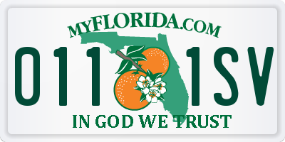 FL license plate 0111SV