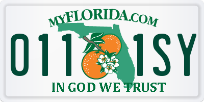 FL license plate 0111SY
