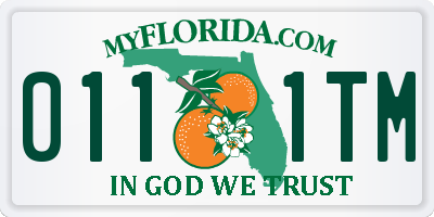 FL license plate 0111TM
