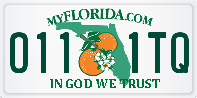 FL license plate 0111TQ
