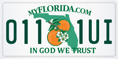 FL license plate 0111UI