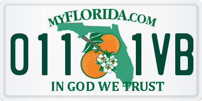 FL license plate 0111VB