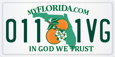 FL license plate 0111VG