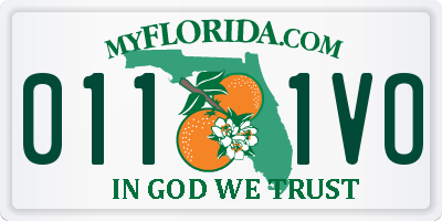 FL license plate 0111VO