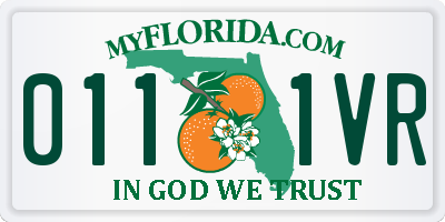 FL license plate 0111VR