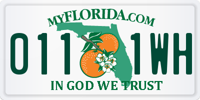 FL license plate 0111WH