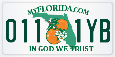 FL license plate 0111YB
