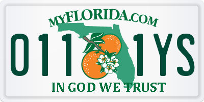 FL license plate 0111YS