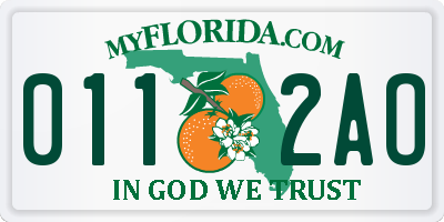 FL license plate 0112AO