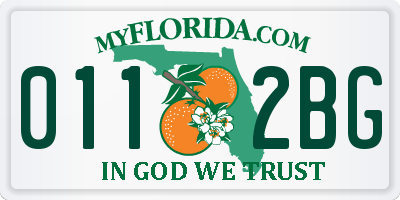 FL license plate 0112BG