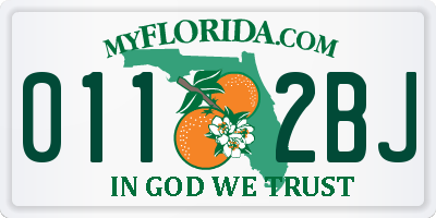 FL license plate 0112BJ