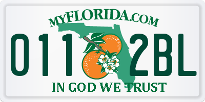 FL license plate 0112BL